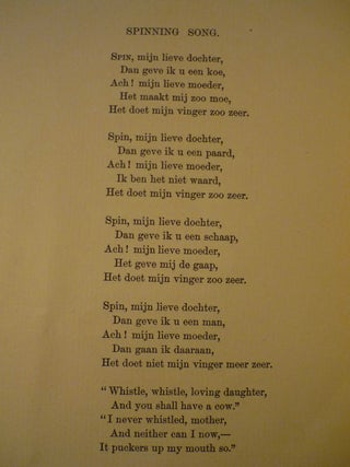 Dutch Nursery Rhymes of Colonial Times