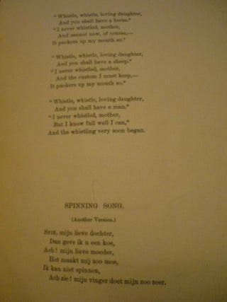 Dutch Nursery Rhymes of Colonial Times