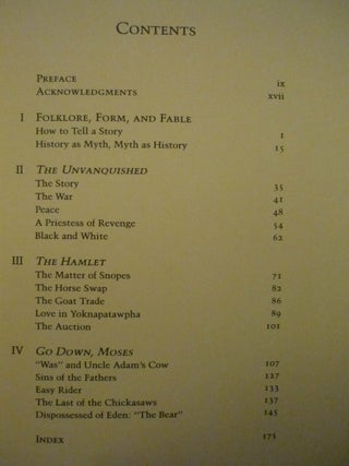 Faulkner's Country Matters: Folklore and Fable in Yoknapatawpha SIGNED
