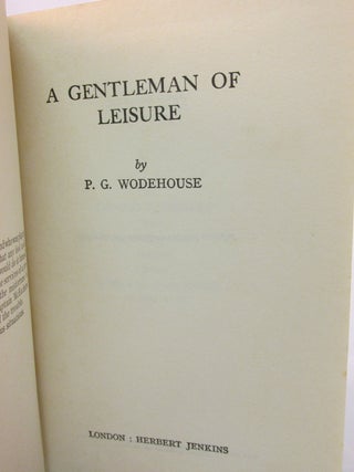 A Gentleman of Leisure