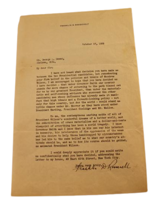 Item #001290 Franklin Delano Roosevelt Autograph Letter Signed ALS RARE FDR. Franklin Delano...