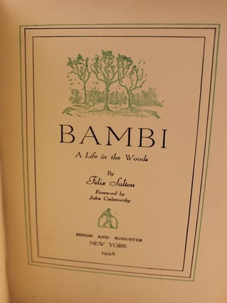 Bambi, a Life in the Woods