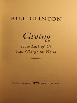 Giving, How Each of Us Can Change the World