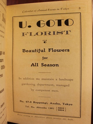 Calendar of Annual Events in Tokyo with Guide to Places of Interest