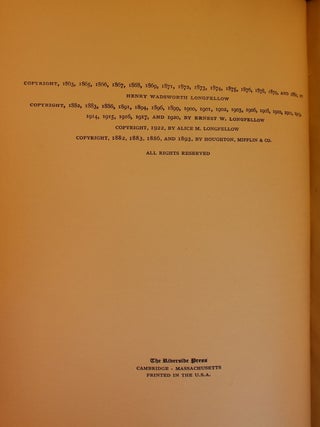 The Complete Poetical Works of Henry Wadsworth Longfellow