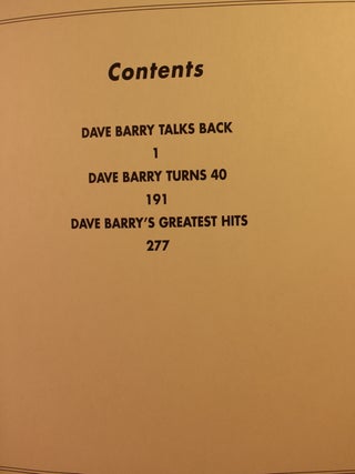 The World According to Dave Barry SIGNED