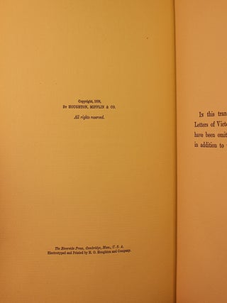 The Letters of Victor Hugo, To his Family, To Sainte-Beuve and Others and The Letters of Victor Hugo From Exile, and After the Fall of the Empire