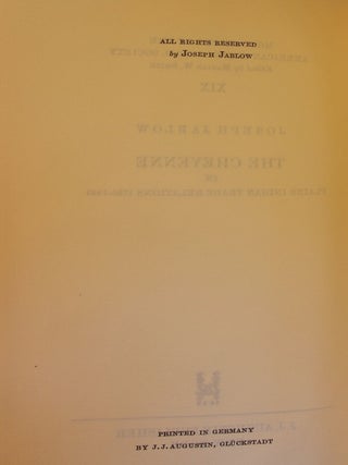 The Cheyenne in Plains Indian Trade Relations 1795-1840