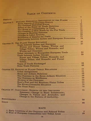 The Cheyenne in Plains Indian Trade Relations 1795-1840