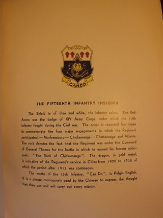 The Fifteenth Infantry Regiment 1861-1953