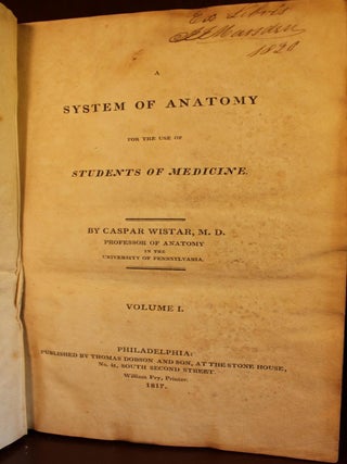 A System of Anatomy for the Use of Students of Medicine Complete in Two Volumes