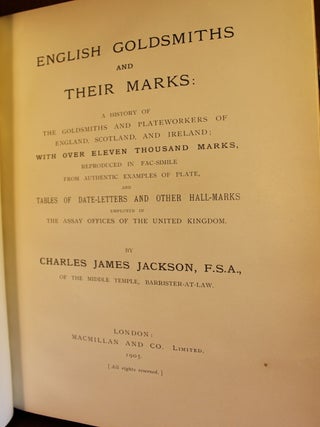 English Goldsmiths and Their Marks