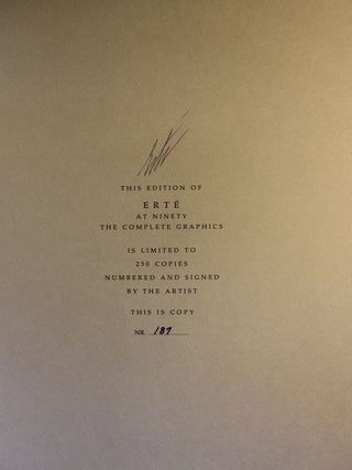 Item #002491 Erte at Ninety, The Complete Graphics, Signed Limited Edition. Erte/ Marshall Lee