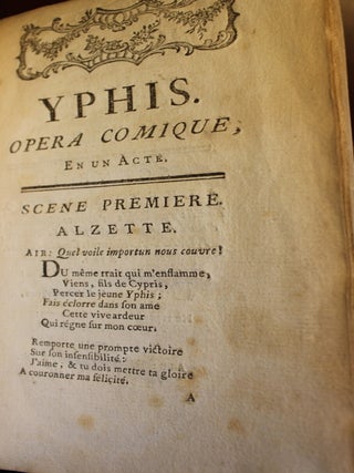 Yphis, ou La Fille Crue Garcon, Opera Comique