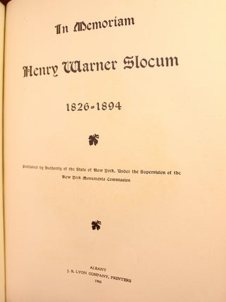 Slocum and his Men, in Memoriam Henry Warner Slocum 1826-1894