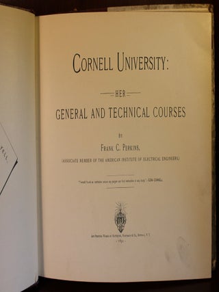 Cornell University: Her General and Technical Courses
