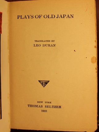 Plays of Old Japan