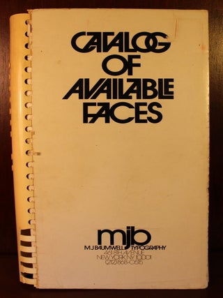 Item #003009 Catalog of Available Faces