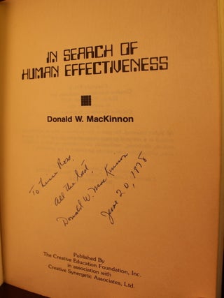In Search of Human Effectiveness