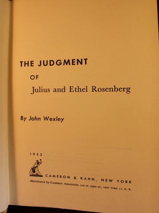 The Judgment of Julius and Ethel Rosenberg Signed Association Copy Helen Sobell