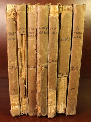 Item #003257 Set of 7 of Emile Zola's Work, A Tragic Love, Death, Love's Chase, Buried Alive, The...