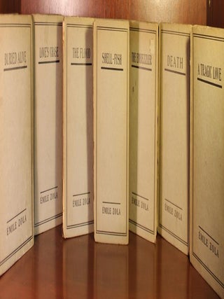 Set of 7 of Emile Zola's Work, A Tragic Love, Death, Love's Chase, Buried Alive, The Embezzler, Shell-Fish, The Flood
