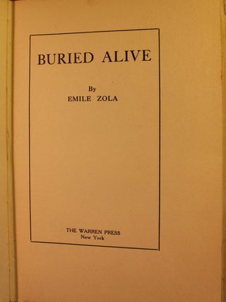 Set of 7 of Emile Zola's Work, A Tragic Love, Death, Love's Chase, Buried Alive, The Embezzler, Shell-Fish, The Flood