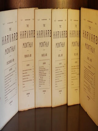Item #003286 Six issues of "The Harvard Monthly" literary journal, including December 1887,...
