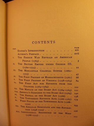 Preliminaries of the Revolution 1763-1775
