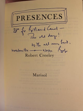 6 Signed Robert Creeley Books Ligeia, en famille, So There, Presences, Echoes, Histoire de Florida