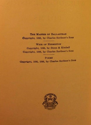 Works of Robert Louis Stevenson, Dr. Jekyll and Mr. Hyde