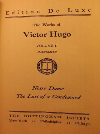 The Works of Victor Hugo (Incomplete set, 7 of 10 Volumes Present)