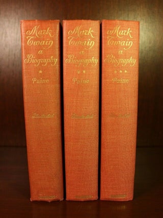 Item #004049 Mark Twain a Biography SIGNED. Albert Bigelow Paine Mark Twain