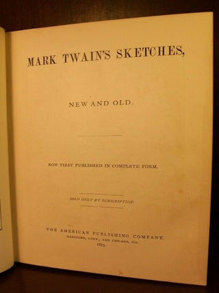 Mark Twain's Sketches, New and Old