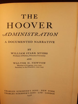 The Hoover Administration SIGNED