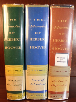 Memoirs of Herbert Hoover SIGNED