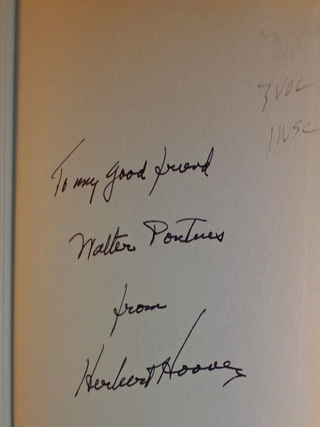 Memoirs of Herbert Hoover SIGNED