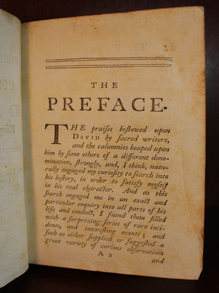 An Historical Account of the Life and Reign of David King of Israel