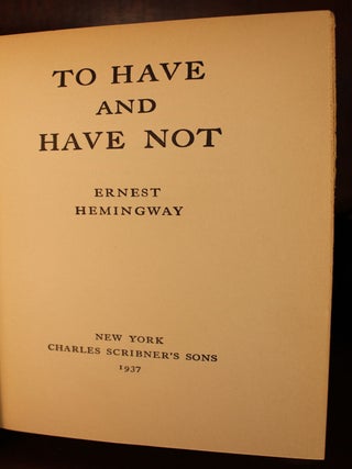 To Have and Have Not