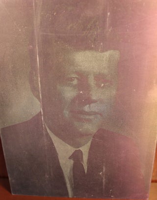 John F. Kennedy JFK Portrait Newspaper Printing Plate 1963 USA President