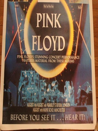Pink Floyd Rare Concert Poster A Momentary Lapse of Reason 1988 Wembley London