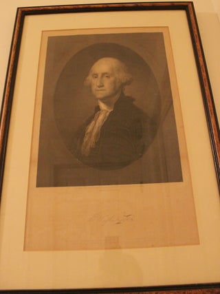 Item #3727 1862 Framed George Washington Print Art Gilbert Stuart History President USA. William...