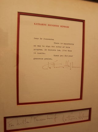 SIGNED Framed Program Letter Art Movies African Queen
