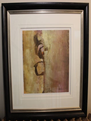 Item #3731 Ethan Allen Oasis Series B Giclee Dennis Gastone Framed Fine Art Print. Dennis Gastone