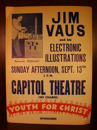 Item #3734 Jim Vaus Poster c1950's Mafia Mickey Cohen Gangster Evangelist Billy Graham. Jim Vaus