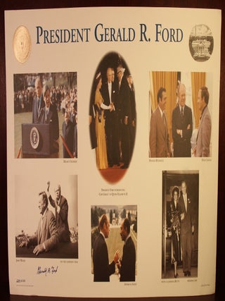 Item #3735 Gerald Ford SIGNED Limited Edition Poster US History World Leaders Politics. Gerald Ford