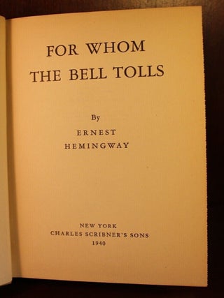 For Whom the Bell Tolls