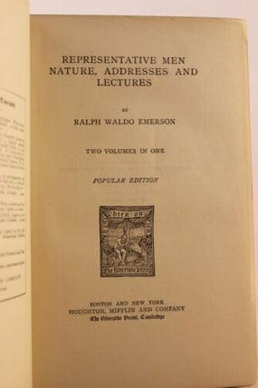 Representative Men, Nature, Addresses, and Lectures