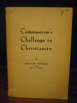 Item #3786 Communism's Challenge to Christianity. Arthur Voobus
