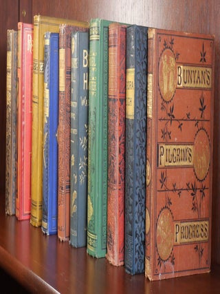 Item #3849 Fine Victorian Binding Set. Chaucer George Eliot, Irving